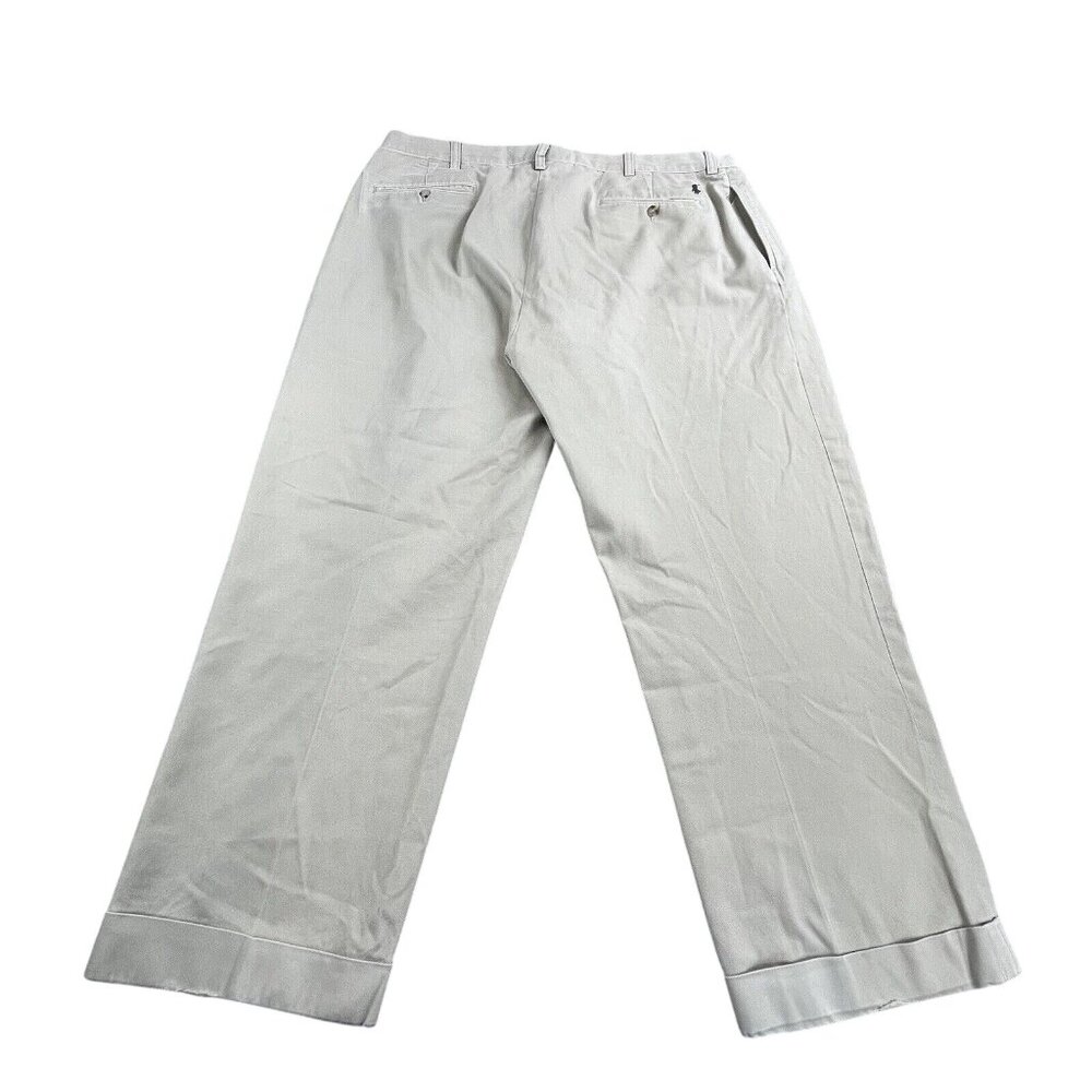 Polo Ralph Lauren Ethan Pants Mens 38x26.5 Beige Khaki Straight Leg Pony Preppy